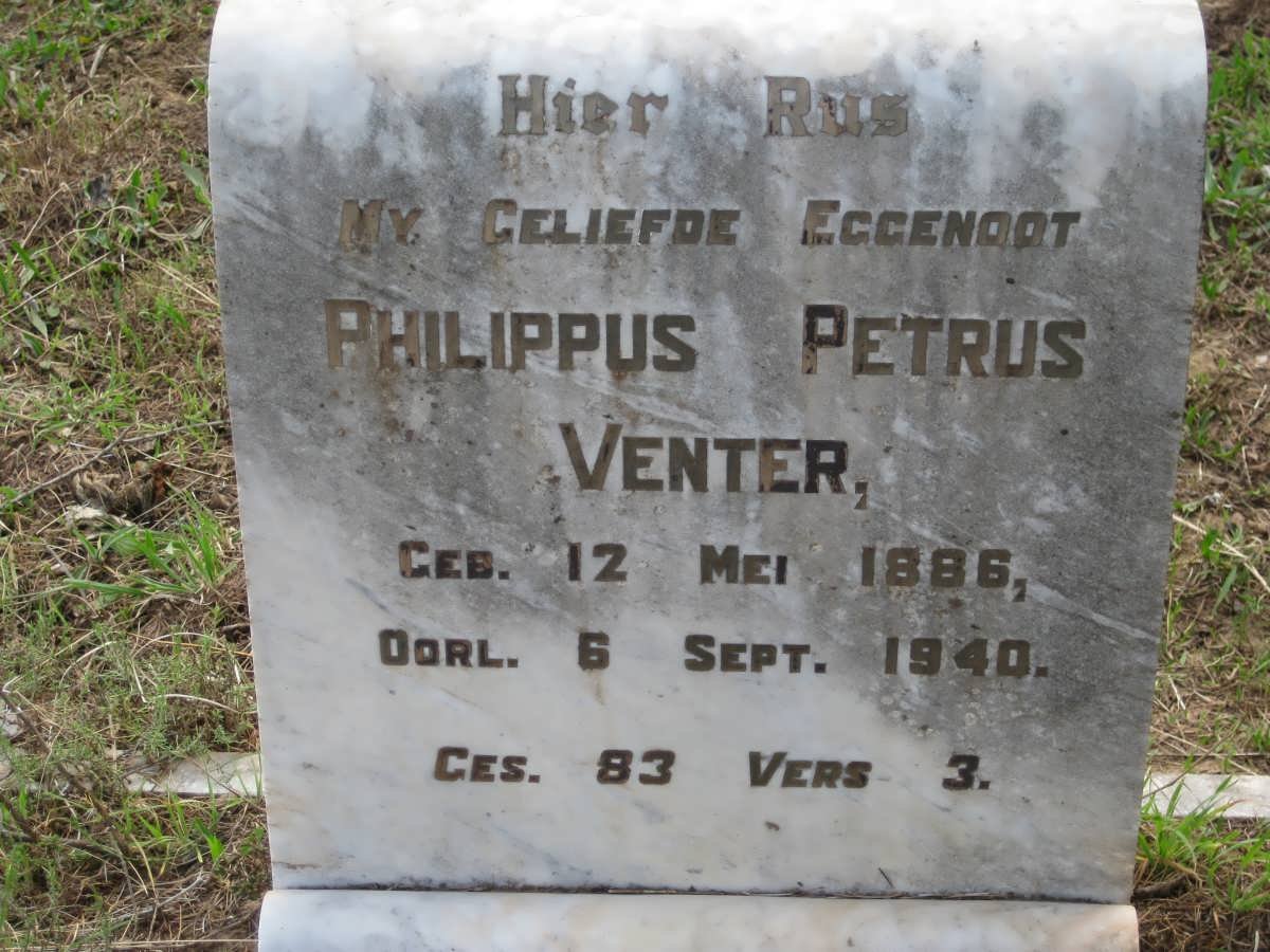 VENTER Philippus Petrus 1886-1940