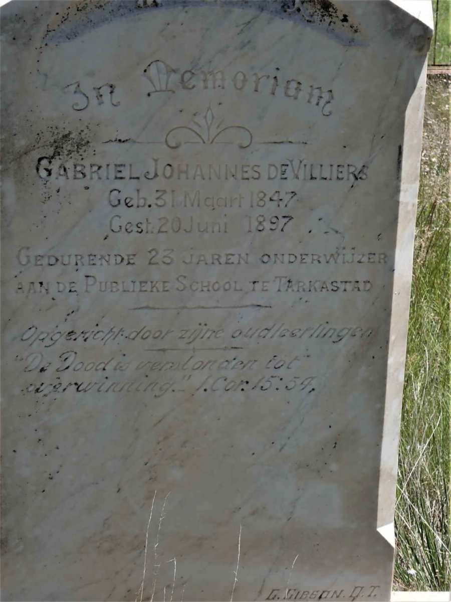 VILLIERS Gabriel Johannes, de 1847-1897