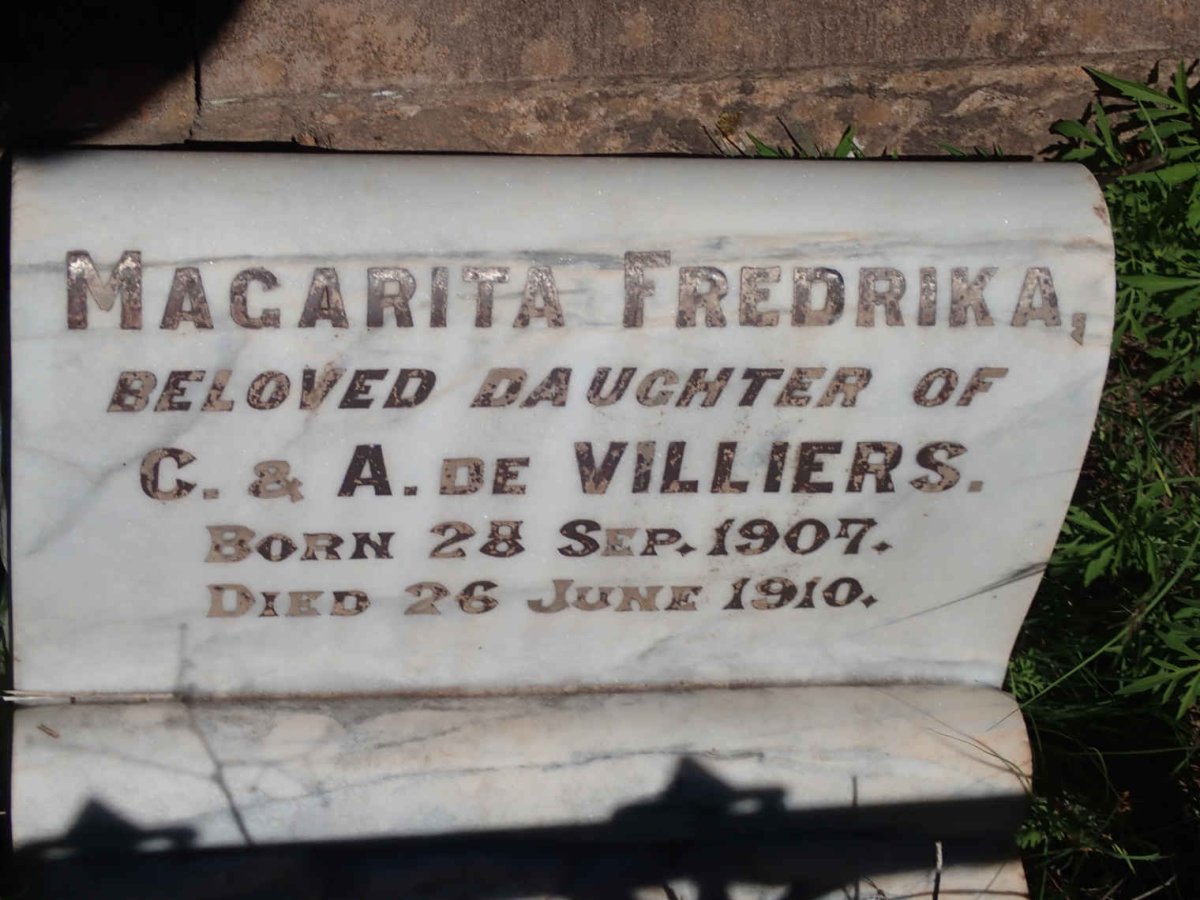 VILLIERS Magarita Fredrika, de 1907-1910