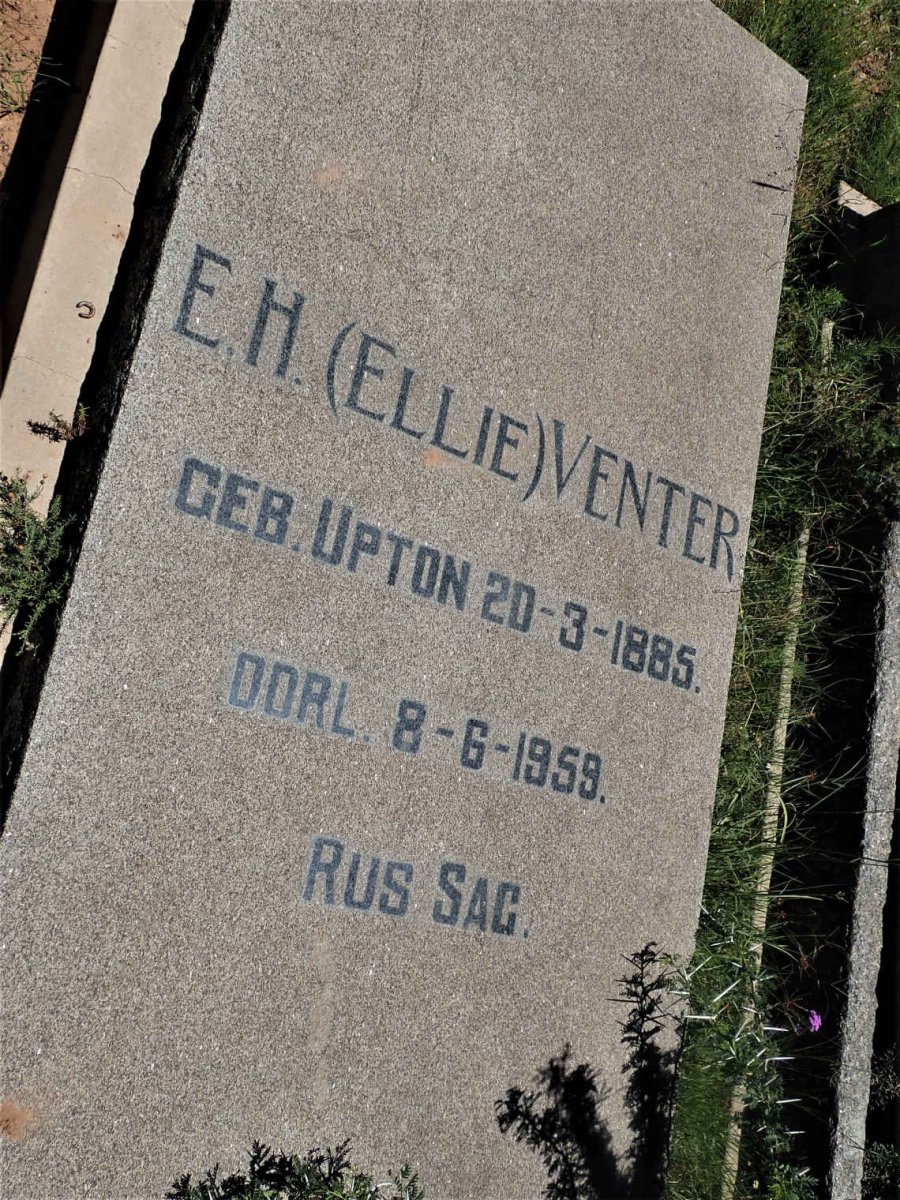 VENTER E.H. nee UPTON 1885-1959