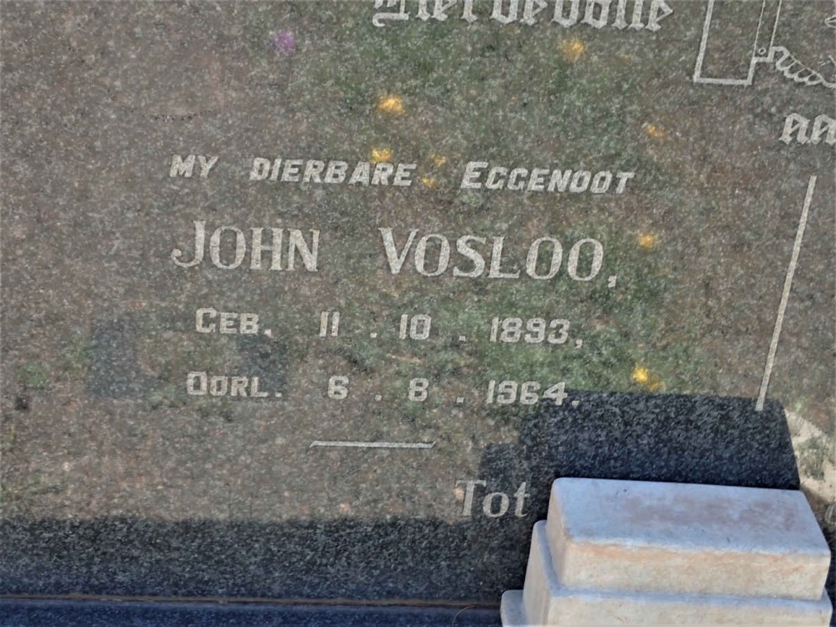 VOSLOO John 1893-1964 &amp; Minnie VENTER 1902-1983