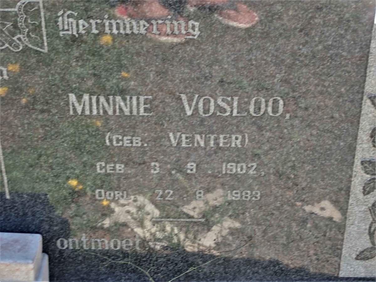 VOSLOO John 1893-1964 &amp; Minnie VENTER 1902-1983