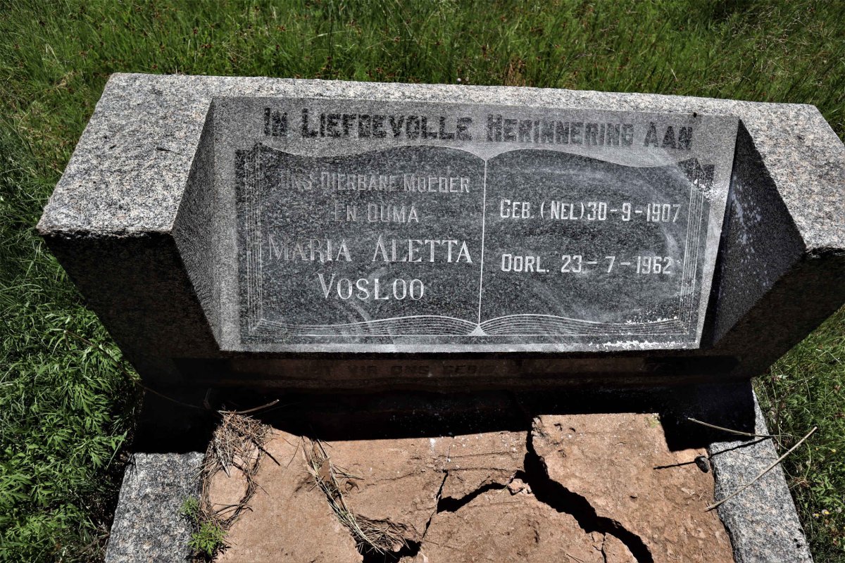 VOSLOO Maria Aletta nee NEL 1907-1962