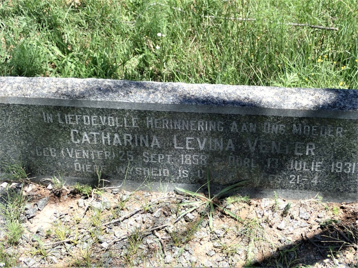 VENTER Catharina Levina nee VENTER 1858-1931