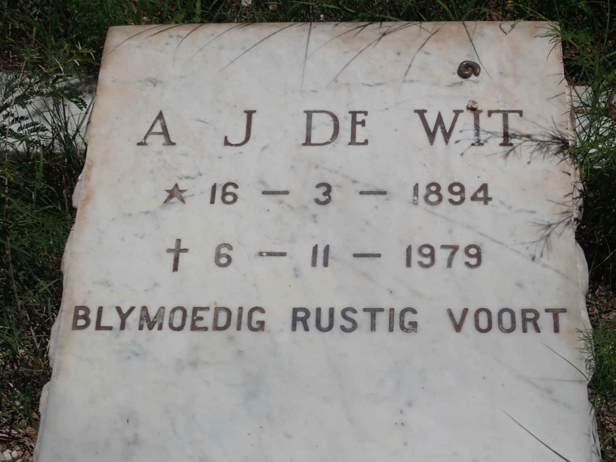 WIT A.J., de 1894-1979