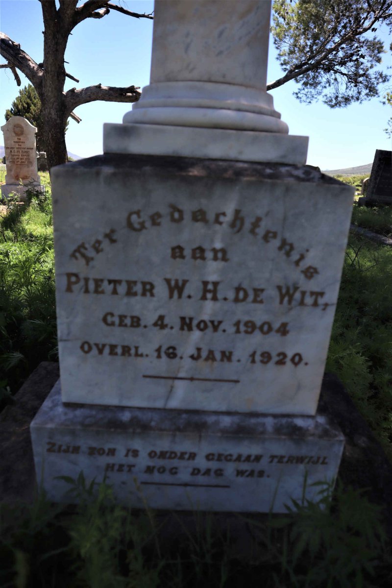 WIT Pieter W.H., de 1904-1920