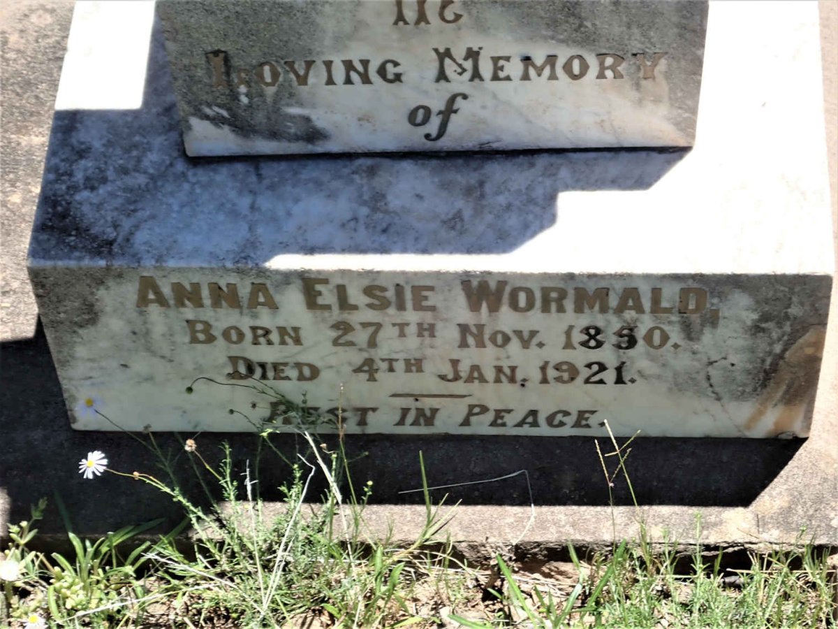 WORMALD Anna Elsie 1850-1921