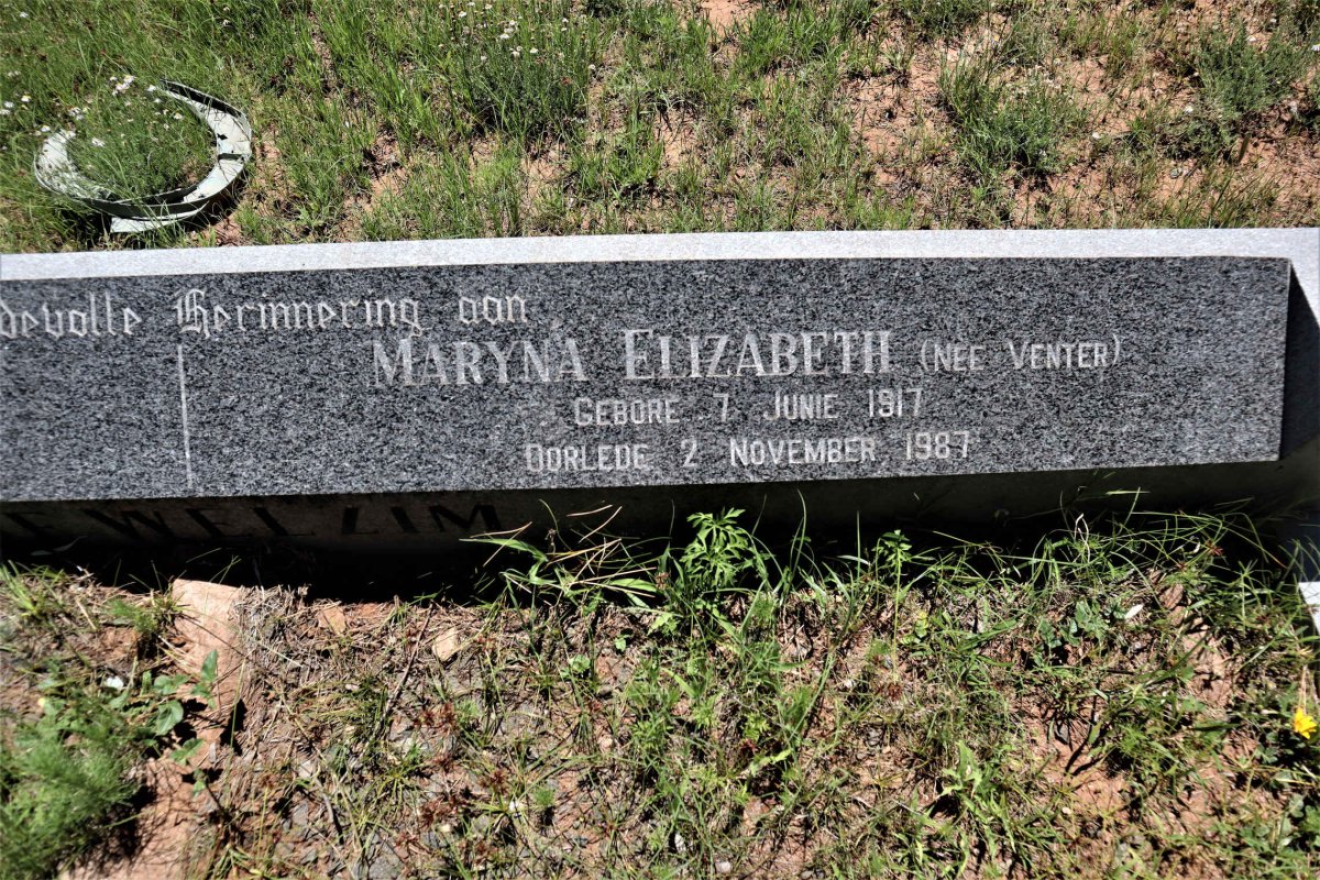 WELZIM Cornelis Hermanus, de 1911-1961 &amp; Maryna Elizabeth VENTER 1917-1987