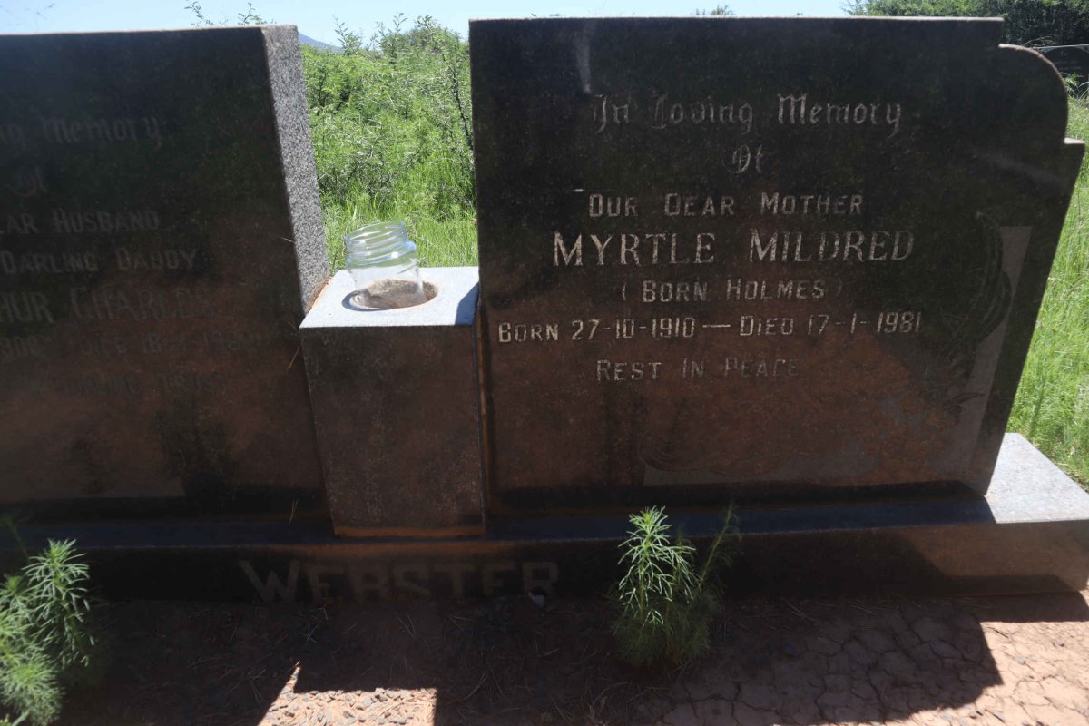 WEBSTER Myrtle Mildred nee HOLMES 1910-1981