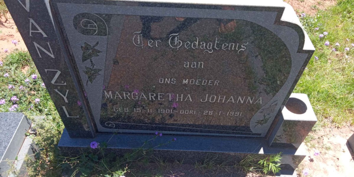 ZYL Margaretha Johanna, van 1901-1991