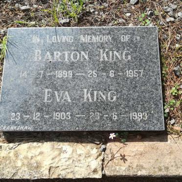 KING Barton 1899-1957 &amp; Eva 1903-1993
