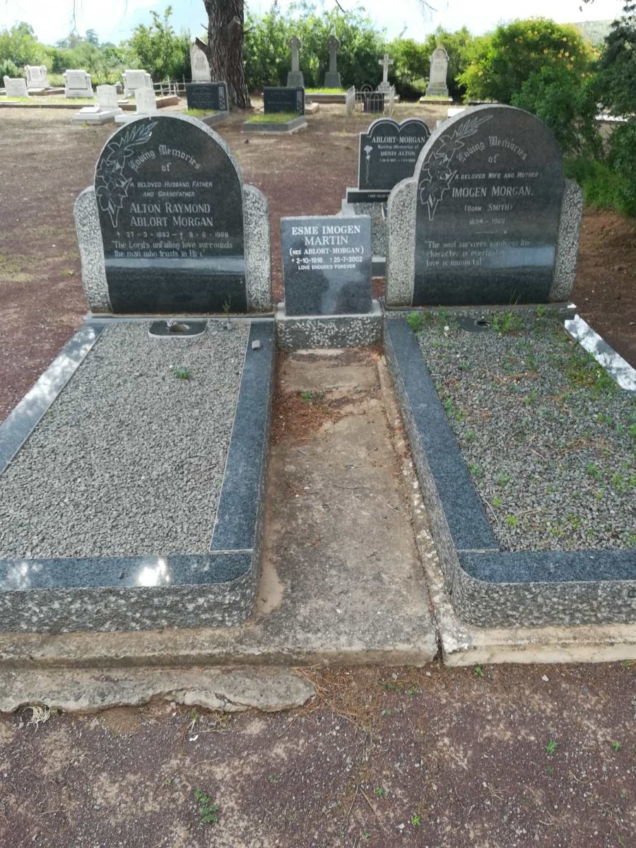 MORGAN Alton Raymond, ABLORT 1893-1989 &amp; Imogen SMITH 1894-1966 :: MARTIN Esme Imogen nee ABLORT-MORGAN 1918-2002