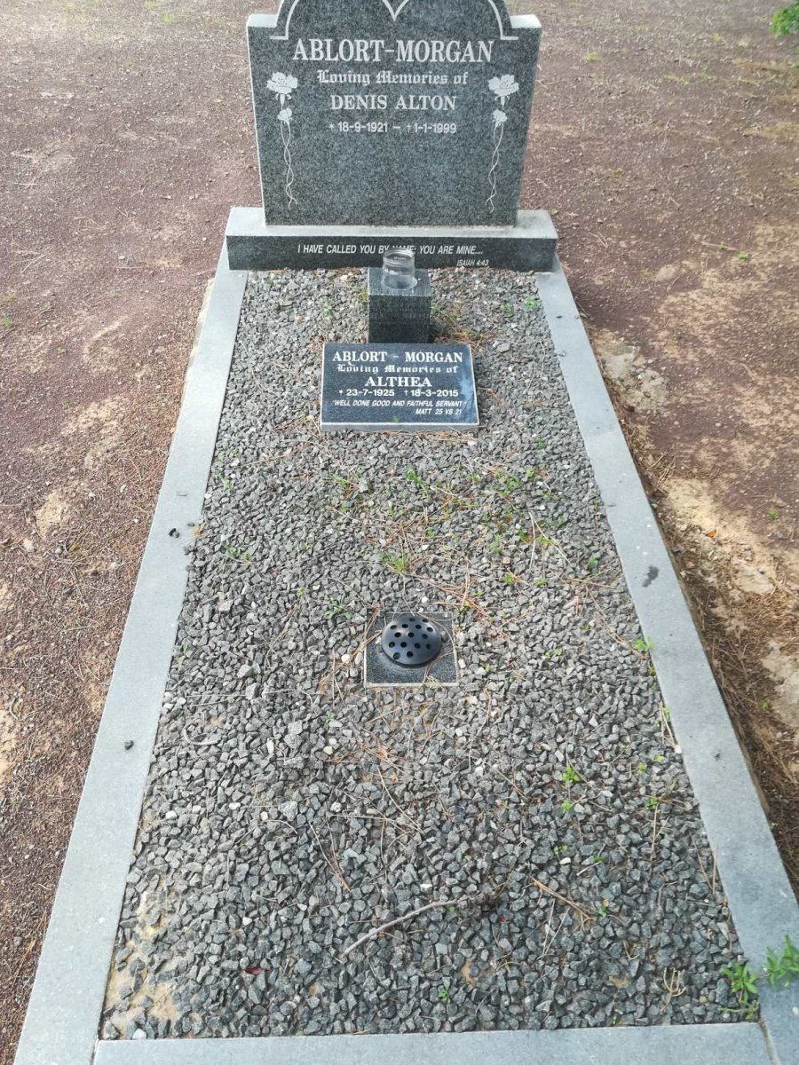 MORGAN Denis Alton, ABLORT 1921-1999 &amp; Althea 1925-2015