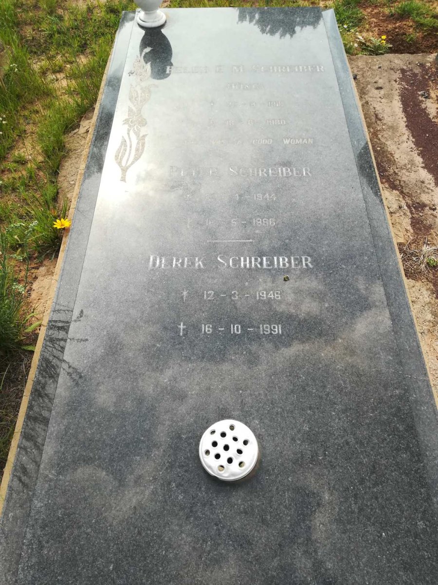 SCHREIBER Helen F.M. nee KING 1918-1980 :: SCHREIBER Peter 1944-1986 ::  SCHREIBER Derek 1946-1991