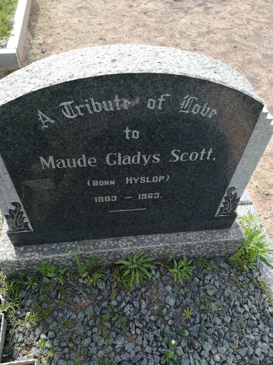SCOTT William Ross 1885-1959 &amp; Maude Gladys HYSLOP 1883-1963