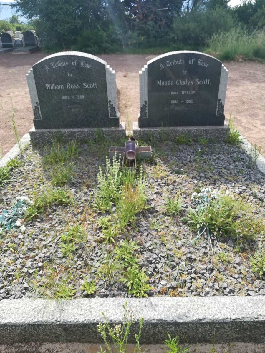 SCOTT William Ross 1885-1959 &amp; Maude Gladys HYSLOP 1883-1963
