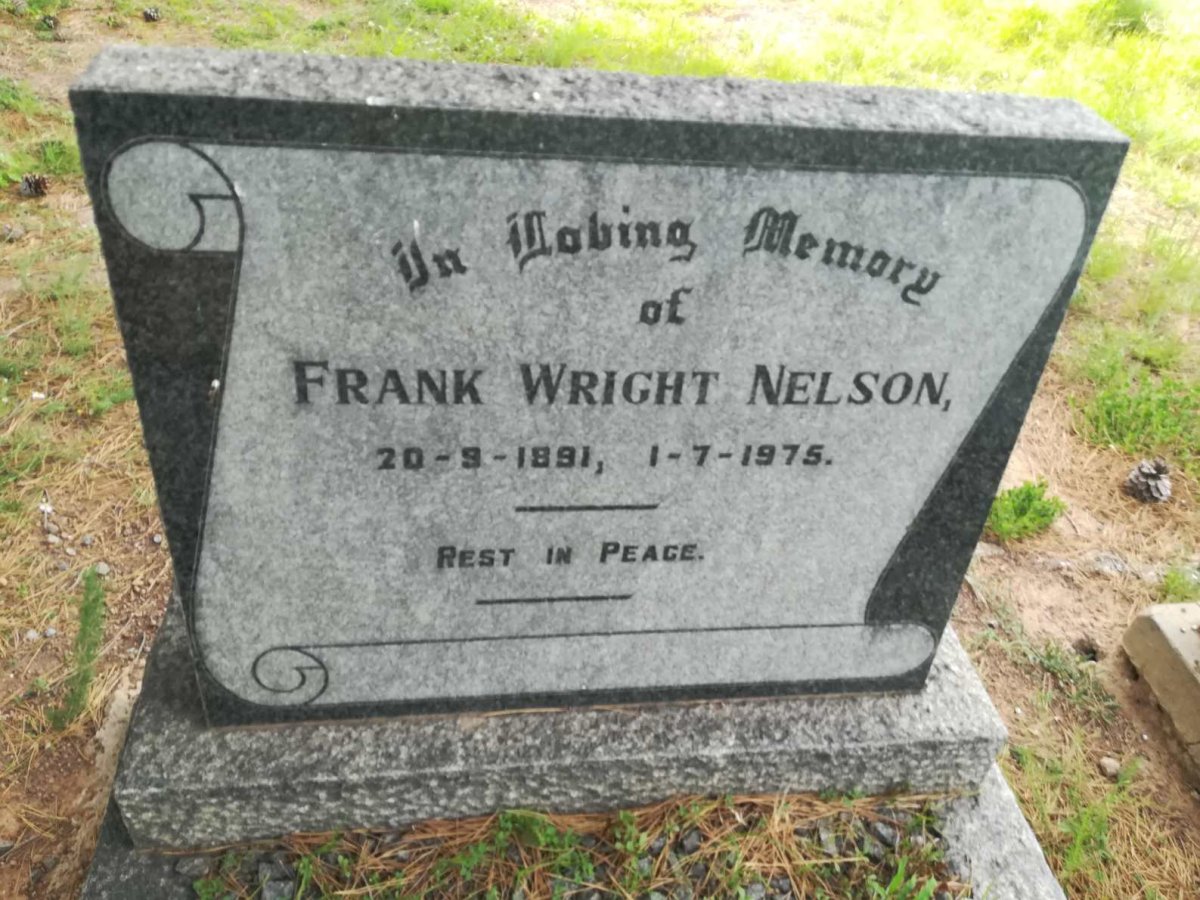 NELSON Frank Wright 1891-1975