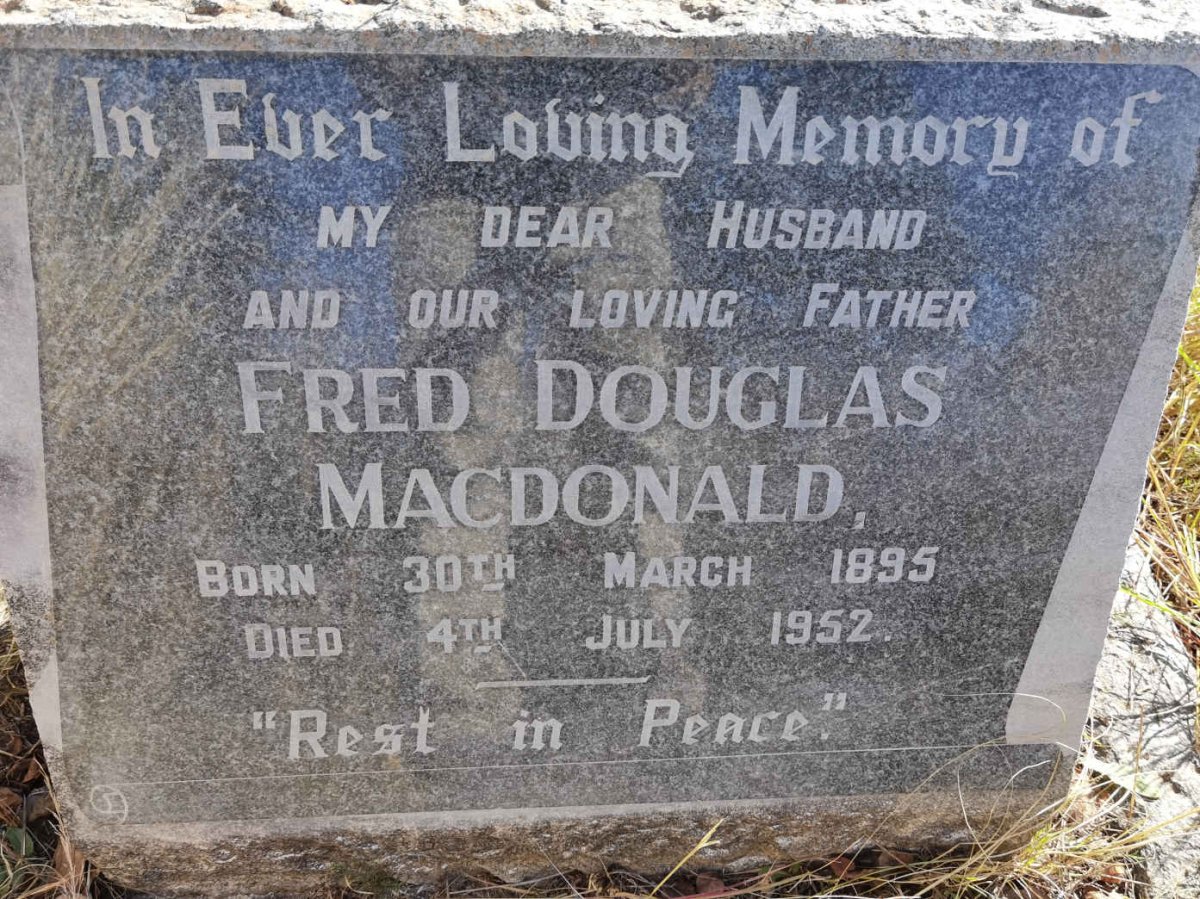 MACDONALD Fred Douglas 1895-1952