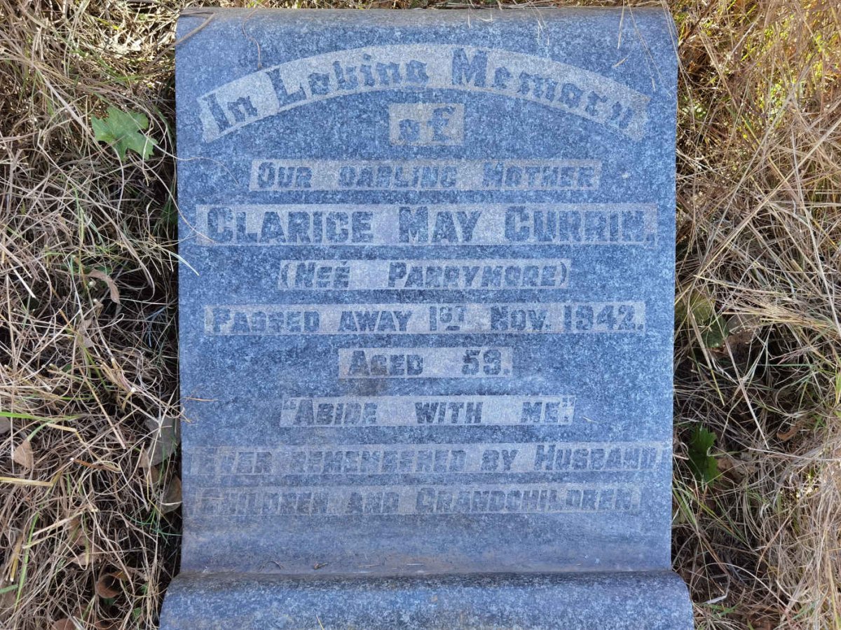 CURRIN Clarice May nee PARRYMORE -1942