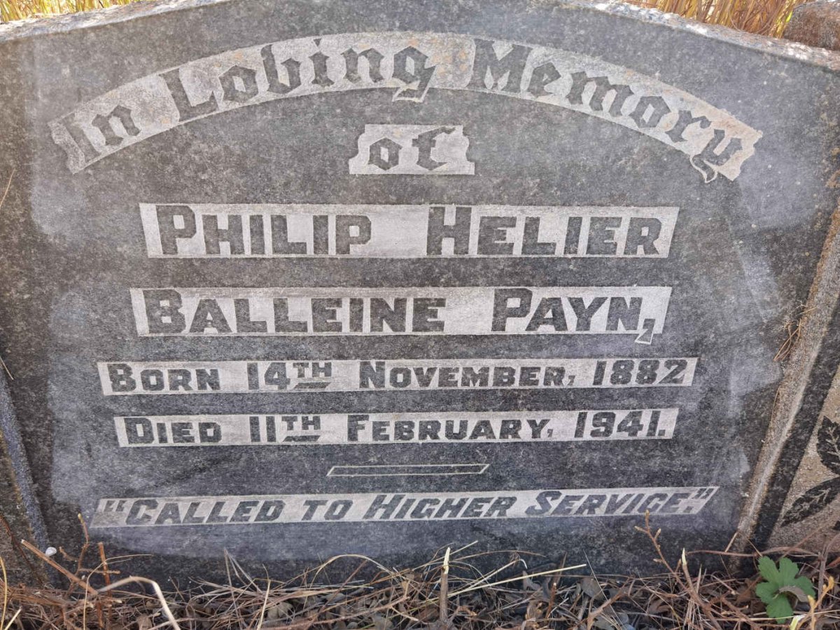 PAYN Philip Helier Balleine 1882-1941