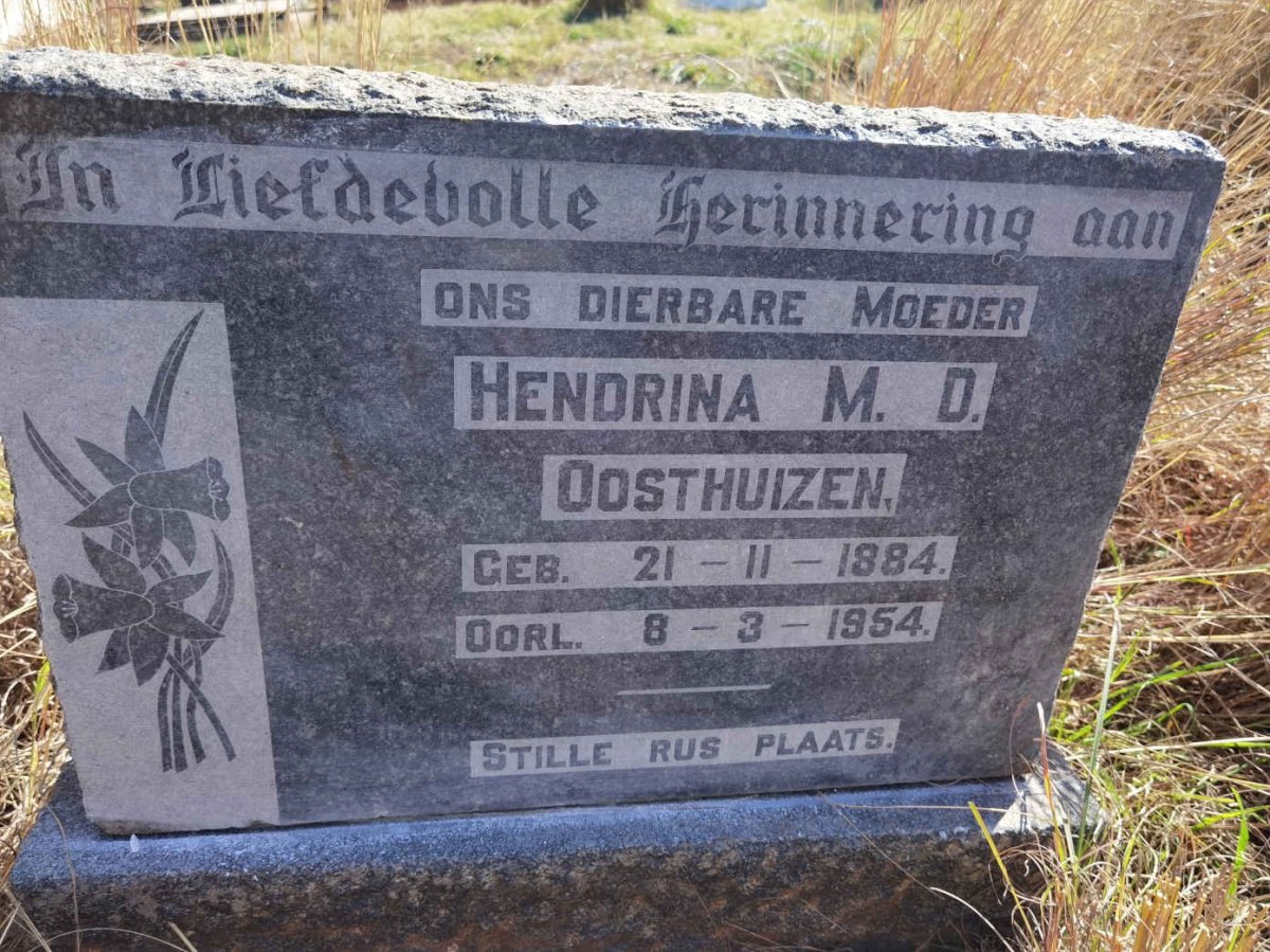 OOSTHUIZEN Hendrina M.D. 1884-1954