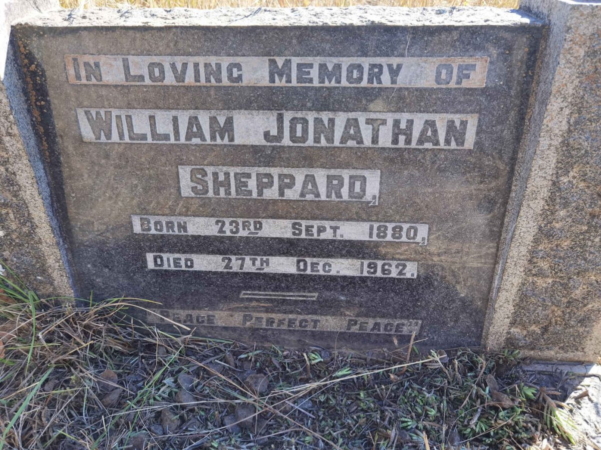 SHEPPARD William Jonathan 1880-1962