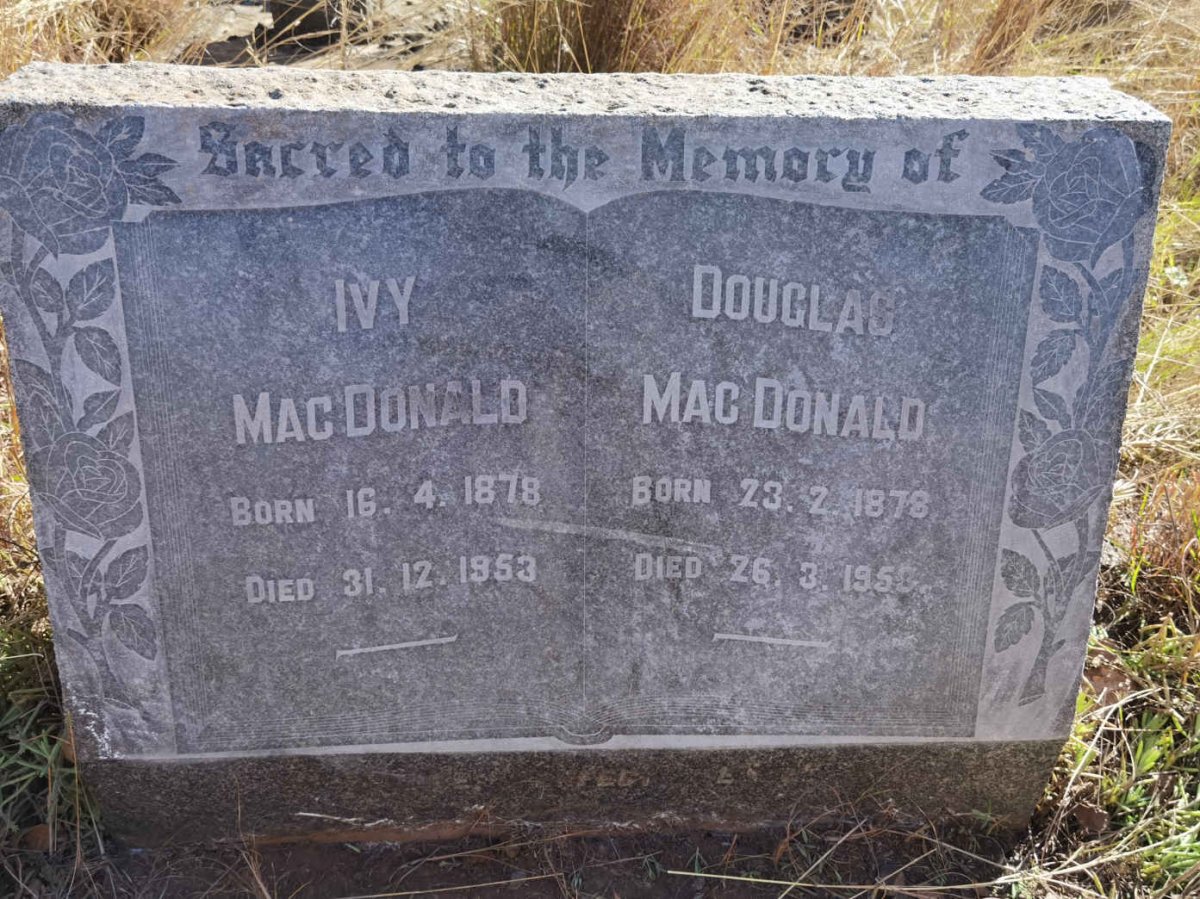 MACDONALD Douglas 1878-1953 &amp; Ivy 1878-1953