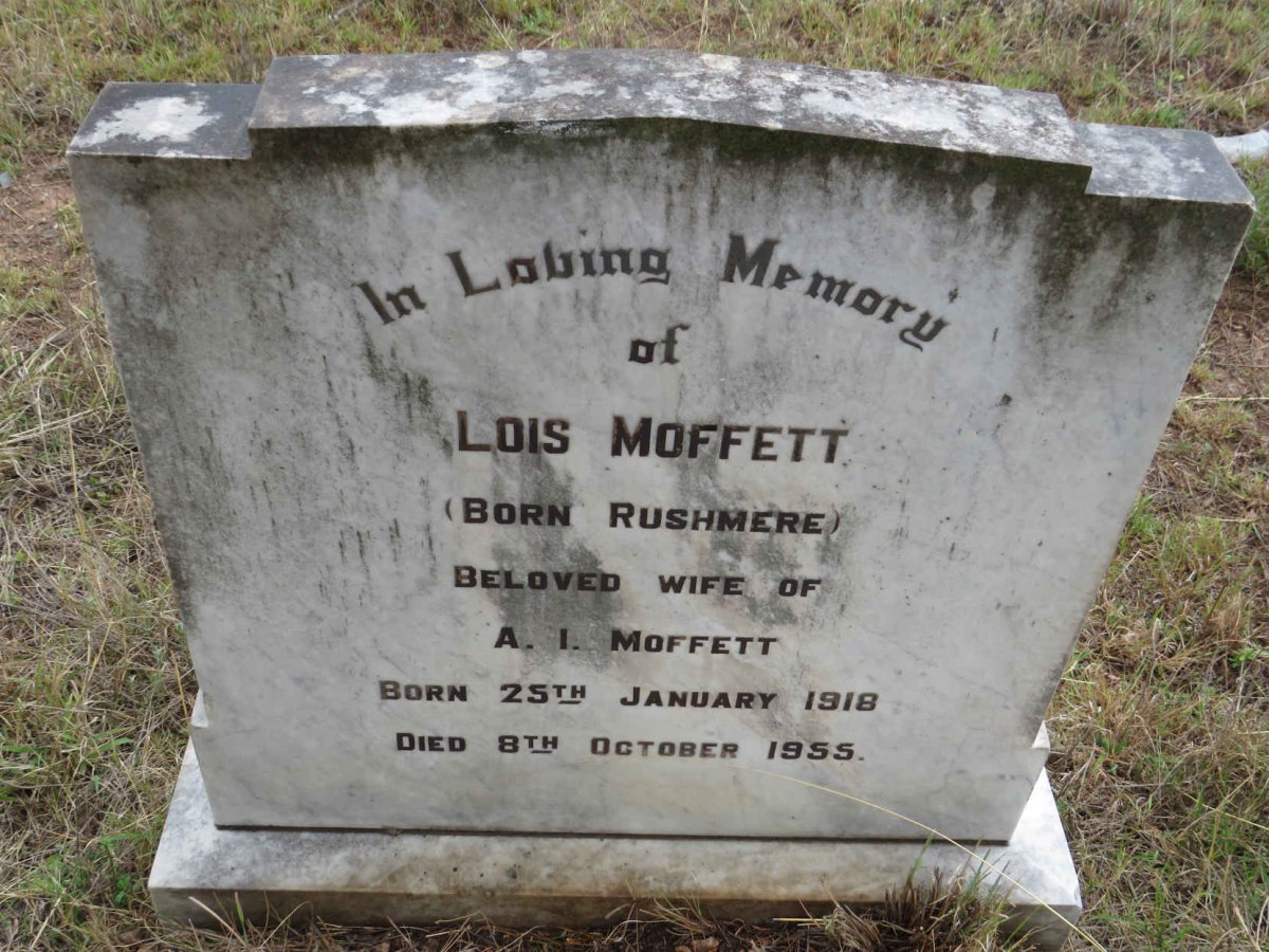 MOFFETT Lois nee RUSHMERE 1918-1955