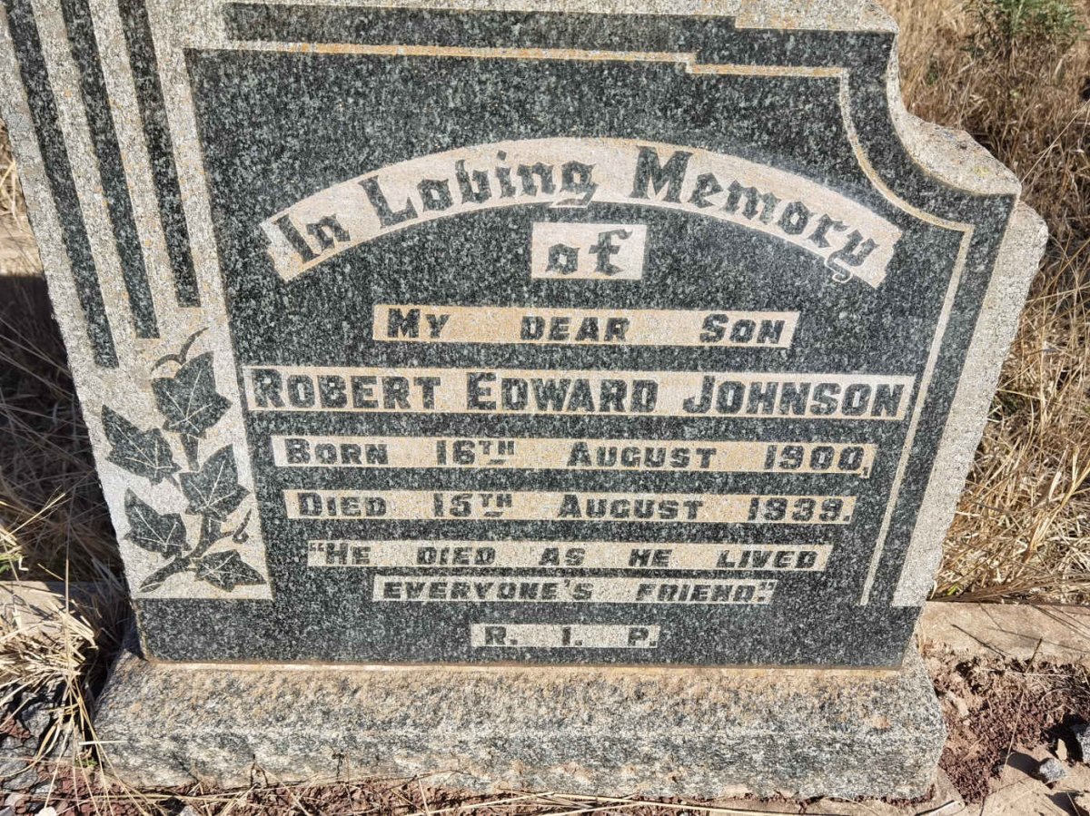 JOHNSON Robert Edward 1900-1939