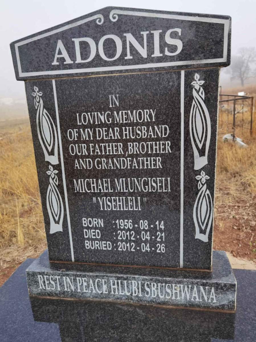 ADONIS Michael Mlungiseli 1956-2012