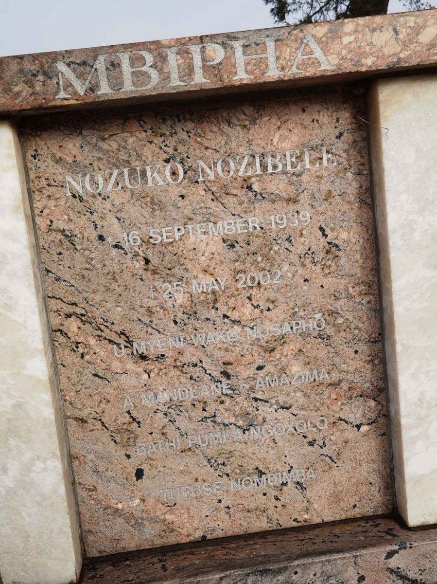 MBIPHA Nozuko Nozibele 1939-2002
