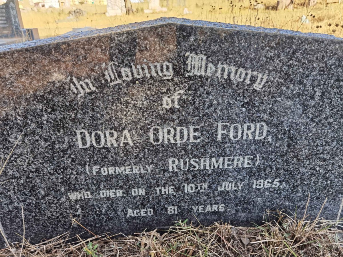 FORD Dora Orde formerly RUSHMERE -1965
