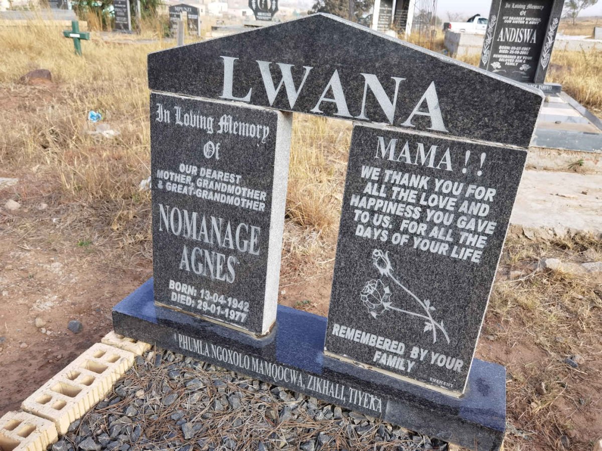 LWANA Nomanage Agnes 1942-1977