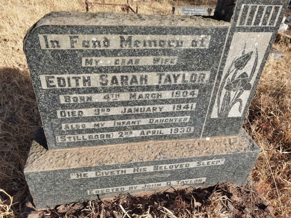 TAYLOR Edith Sarah 1904-1941:: TAYLOR Infant daughter -1930