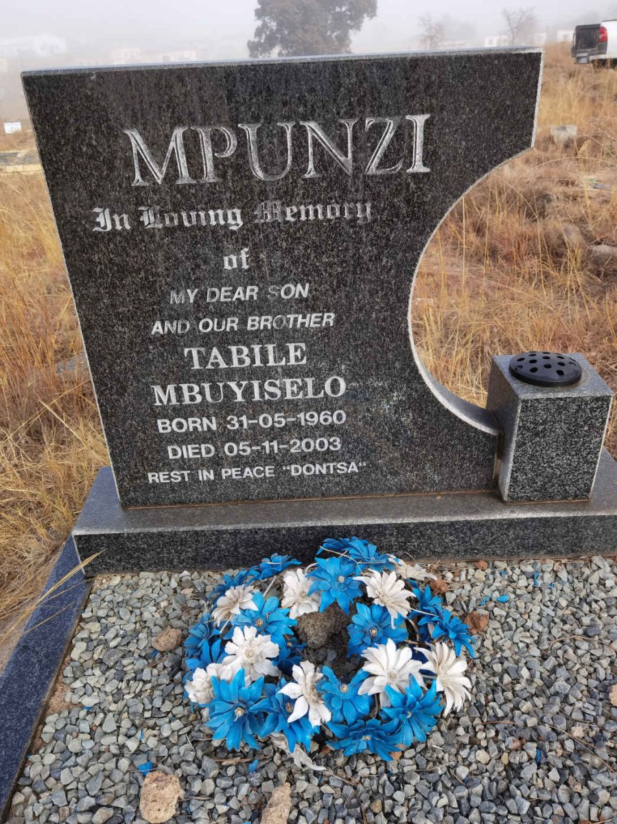 MPUNZI Tabile Mbuyiselo 1960-2003