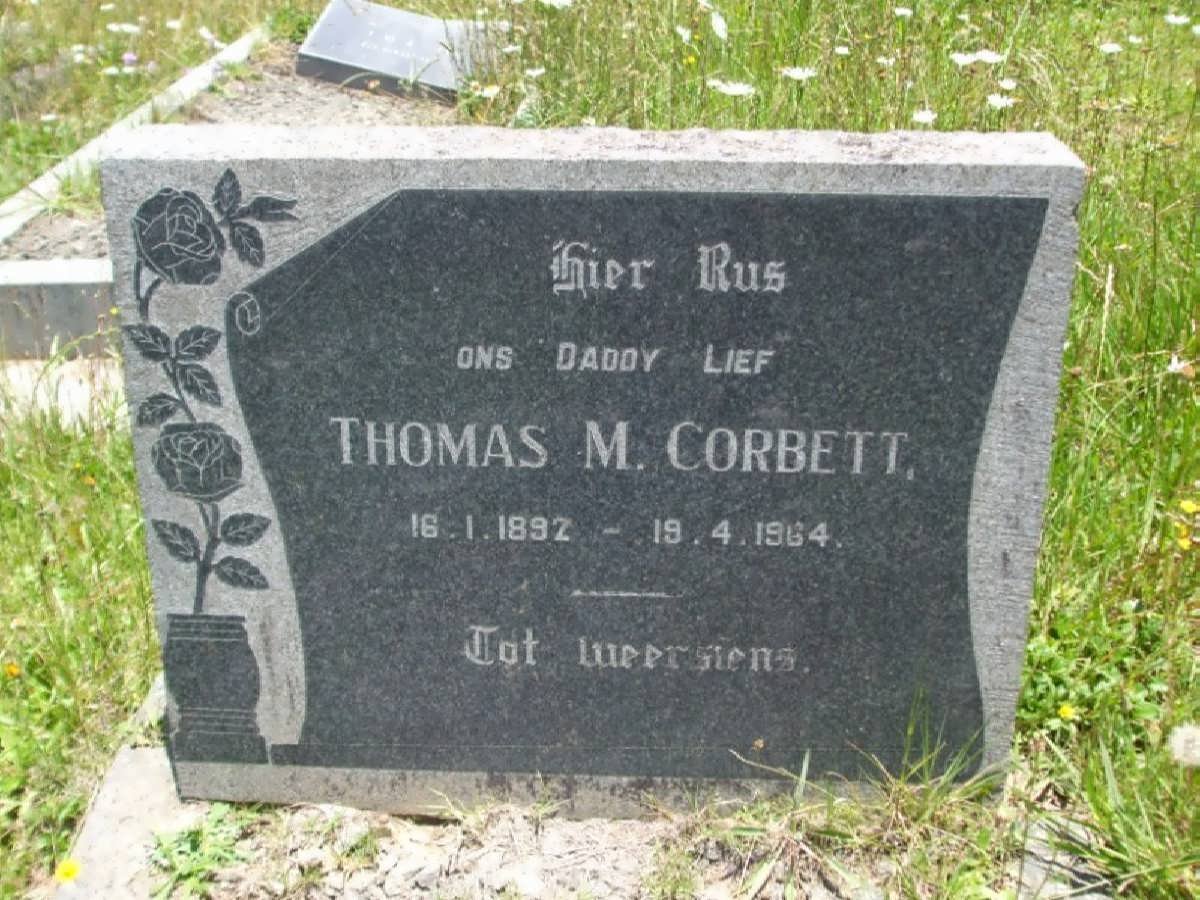 CORBETT Thomas M. 1892-1964