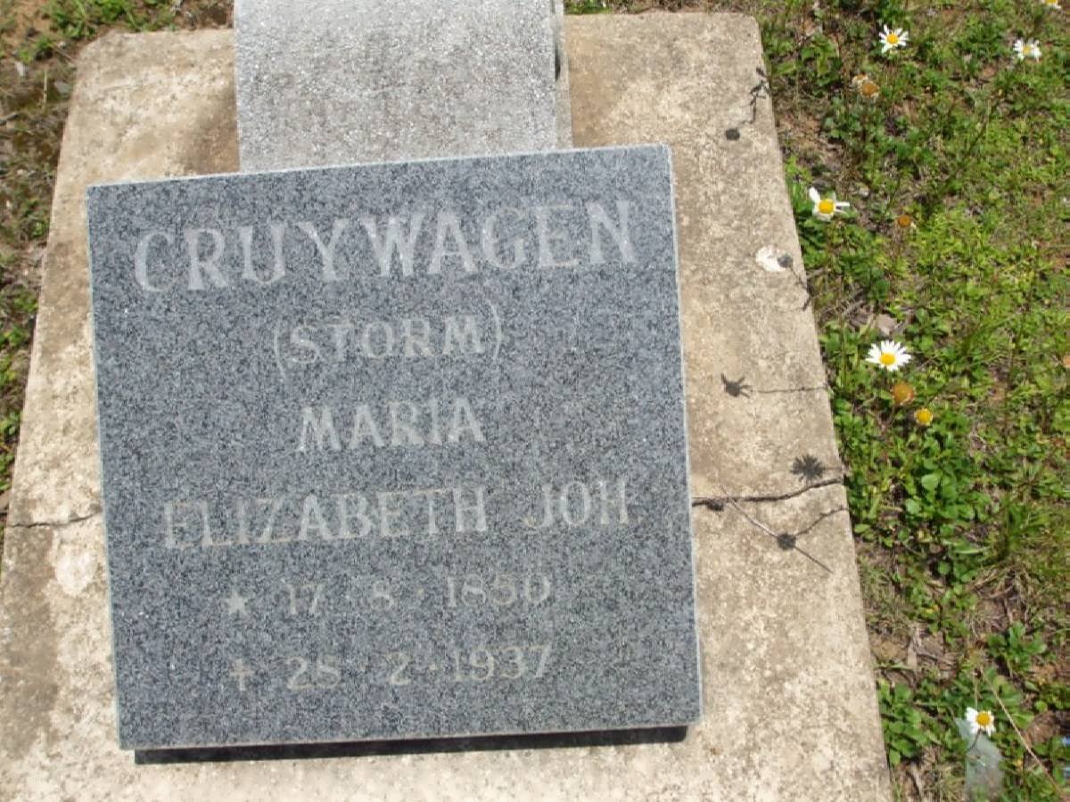 CRUYWAGEN Maria Elizabeth Joh. nee STORM 1850-1937