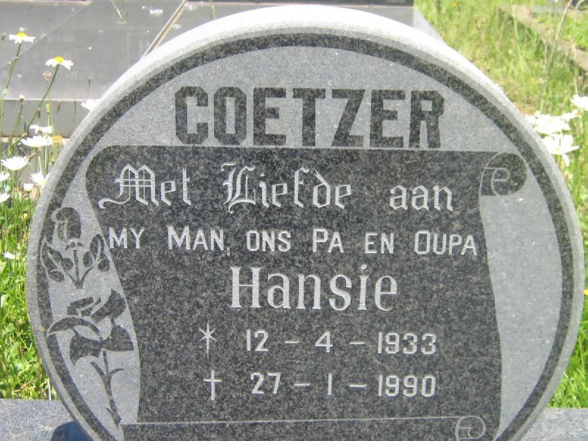 COETZER Hansie 1933-1990