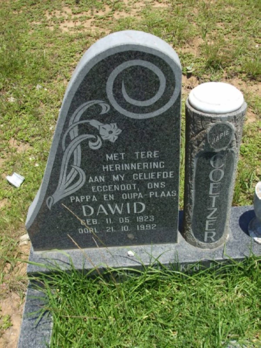 COETZER Dawid 1923-1992