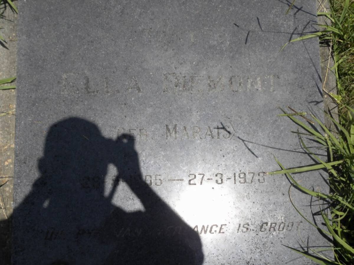 DIEMONT Ella nee MARAIS 1905-1973