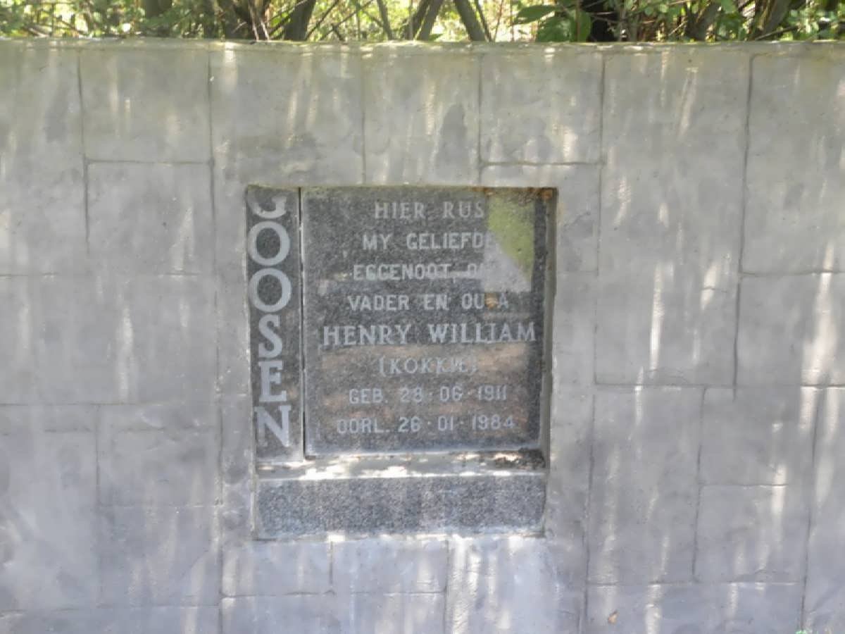 GOOSEN Henry William 1911-1984