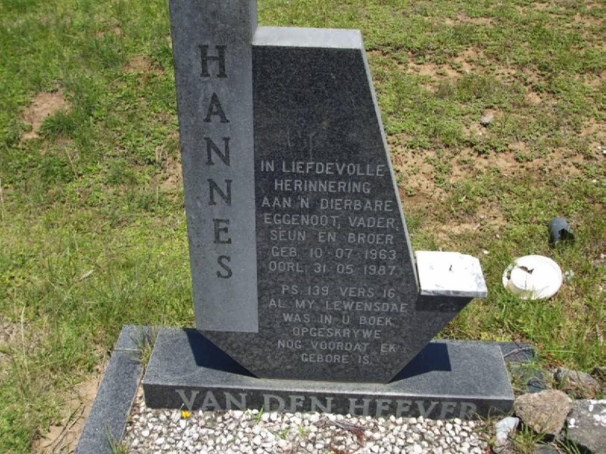 HEEVER Hannes, van den 1963-1987