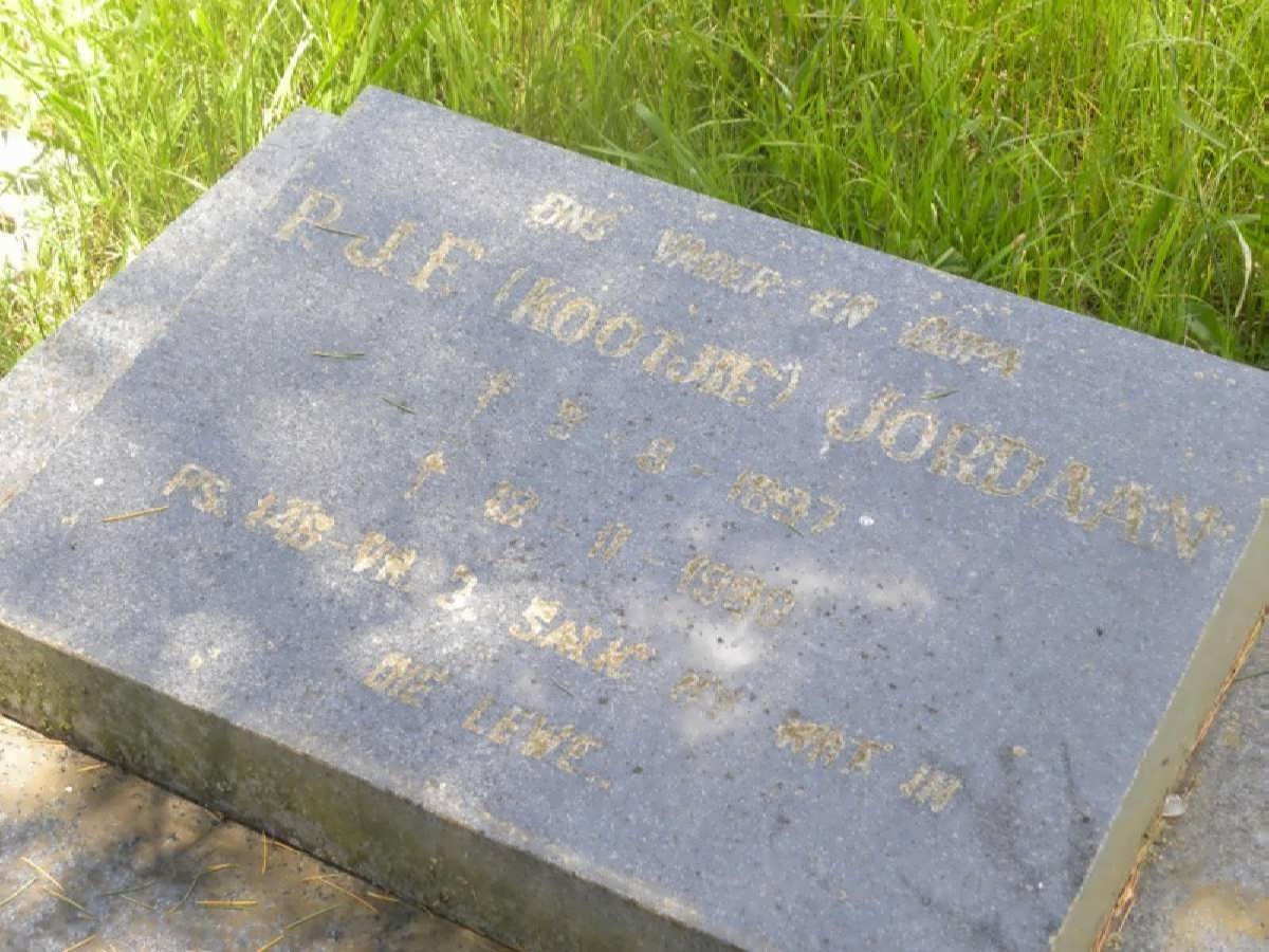 JORDAAN P.J.F. 1897-19??