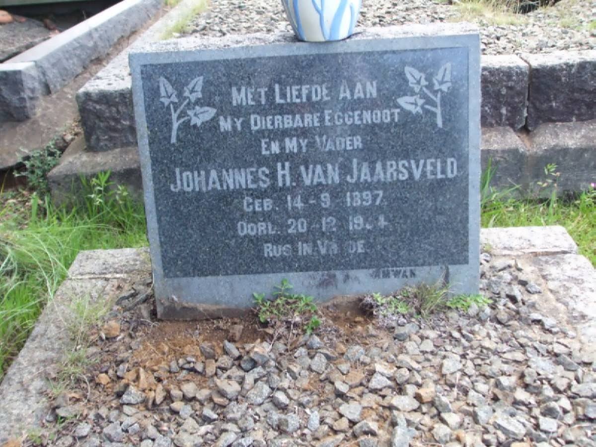 JAARSVELD Johannes H., van 1897-19?4