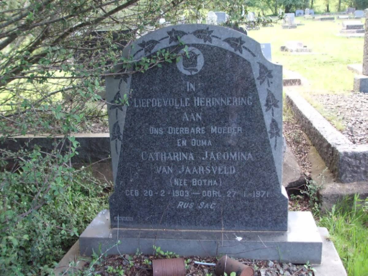 JAARSVELD Catharina Jacomina, van nee BOTHA 1903-1971