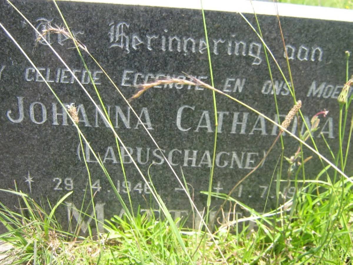 MATTHEE Johanna Catharina nee LABUSCHAGNE 1946-19??