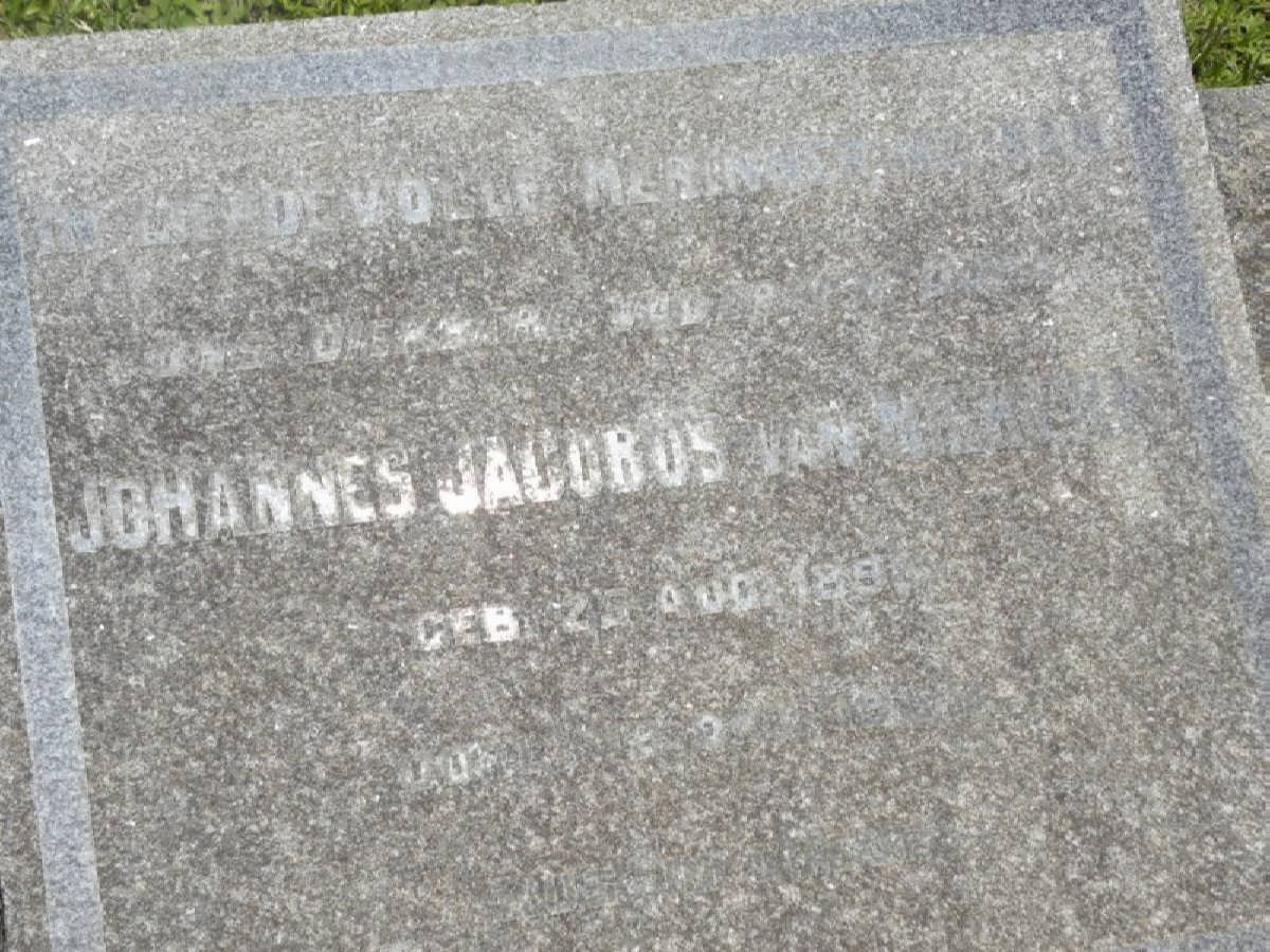 NIEKERK Johannes Jacobus, van 189?-