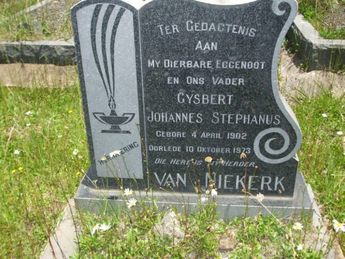 NIEKERK Gysbert Johannes Stephanus, van 1902-1973