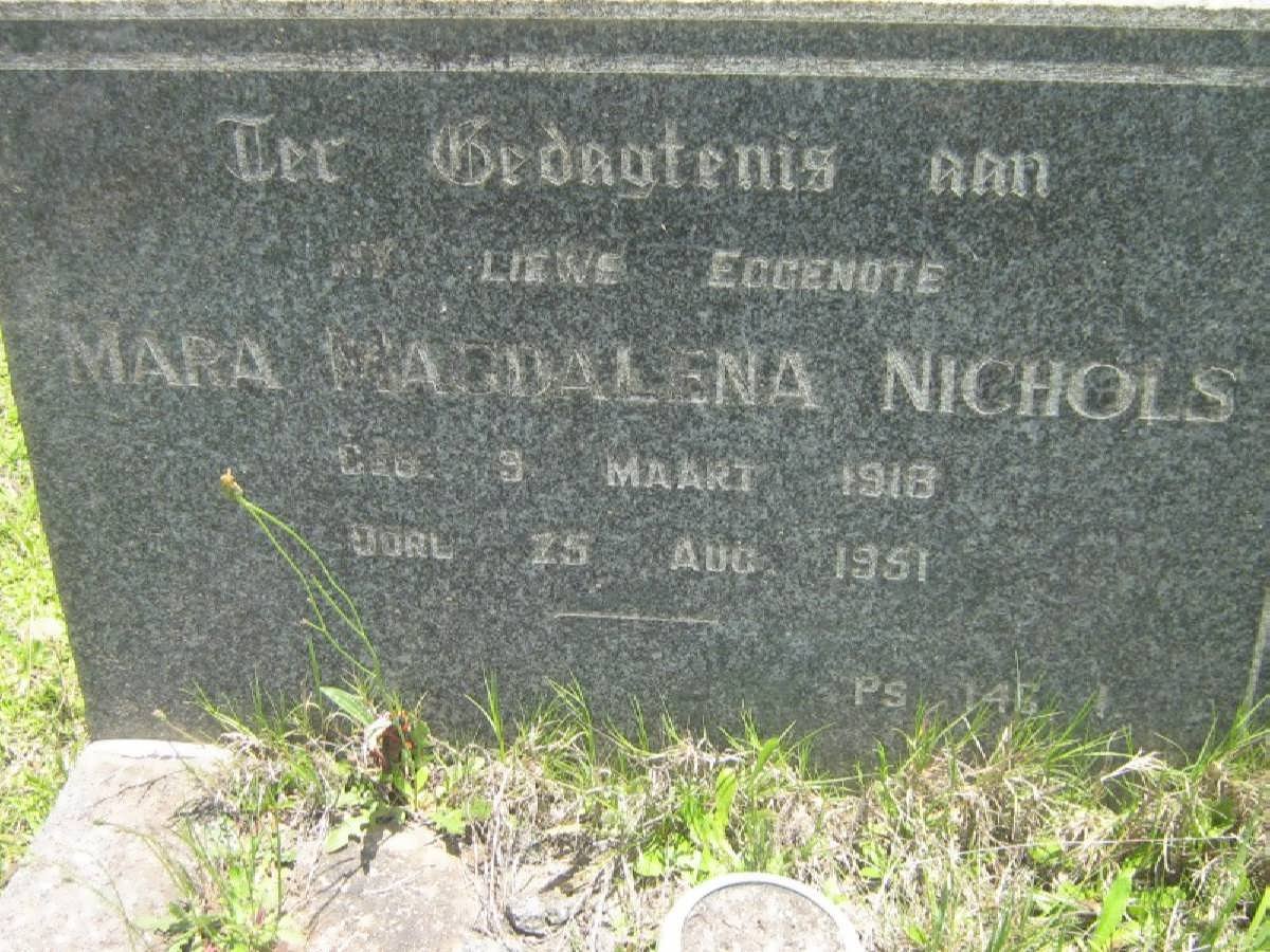 NICHOLS Mara Magdalena 1918-1951