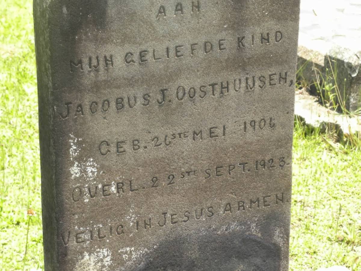 OOSTHUIJSEN Jacobus J. 1906-1923